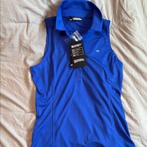 J.Lindeberg Blue Sleeveless Polo Shirt